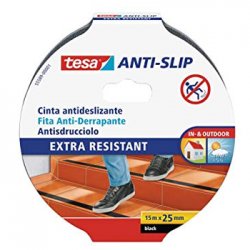 Fita Adesiva Antiderrapante 25mmx15m Tesa Preto 15655589