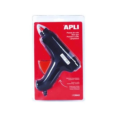 Pistola de Cola Quente Apli 40W Ø 11 mm+ 2 Recargas APL13942