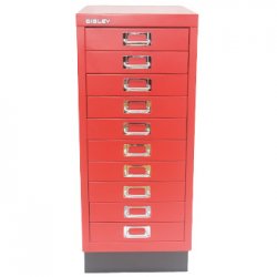 Movel Metal 673x279x429 com 10 Gavetas 51mm Vermelho ATL6702202