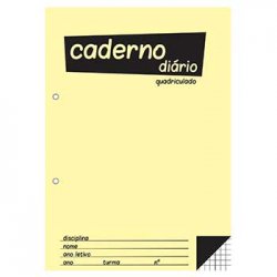 Caderno Diário B5 25x17,6cm Quadriculado 60g 40Fls 1un 1082042