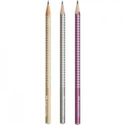 Lápis Grafite 1B Faber-Castell Sparkle Blister 3un 1361024