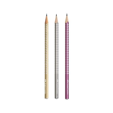 Lápis Grafite 1B Faber-Castell Sparkle Blister 3un 1361024