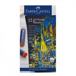 Lápis Pastel a Óleo Faber Castell Cores Metalicas Cx 12un 1602313