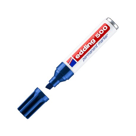 Marcador Permanente Grosso Edding 500 2-7mm Azul 1un 1301243