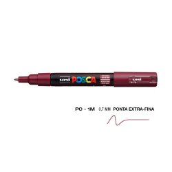 Marcador Uniball Posca PC-1M 0,7mm Vinho Tinto (60) 1un 1293159/UN