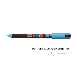 Marcador Uniball Posca PC-1MR 0,7mm Azul Claro (8) 1un 1293125/UN