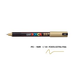 Marcador Uniball Posca PC-1MR 0,7mm Ouro (25) 1un 1293134/UN