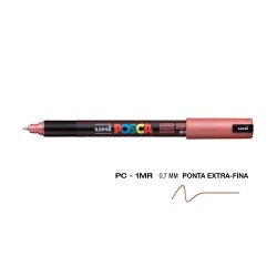 Marcador Uniball Posca PC-1MR 0,7mm Vermelho Metálico 1un 1293136/UN