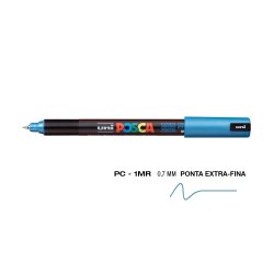 Marcador Uniball Posca PC-1MR 0,7mm Azul Metálico (M33) 1un 1293137/UN