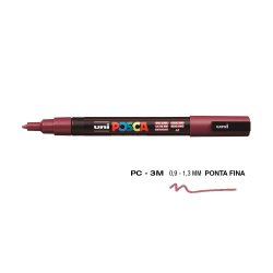 Marcador Uniball Posca PC-3M 0,9mm Vinho Tinto (60) 1un 1293181/UN