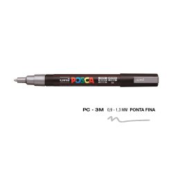 Marcador Uniball Posca PC-3M 0,9mm Prata (26) 1un 1293193/UN