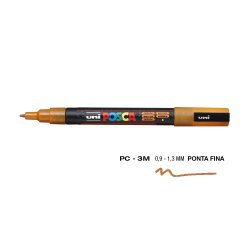 Marcador Uniball Posca PC-3ML 0,9mm Laranja Glitter (L6) 1un 1293363/UN