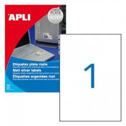 Etiquetas Resistentes 210x297mm 20Fls Poliester Mate 20un APL1228