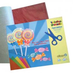 Papel Celofane 24x31cm Sortido Bloco 20 Folhas 185Z30491