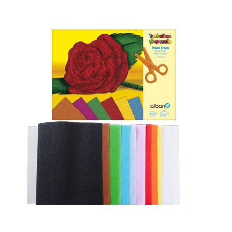 Papel Crepe 24x31cm Sortido Bloco 20 Folhas 185Z1382