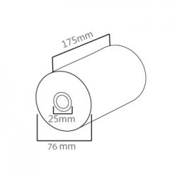 Rolo Papel Térmico 076x175x25mm 1un 1211045