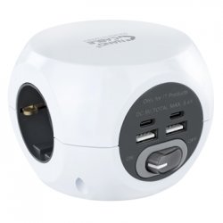 Extensão 3 Tomadas com 2x USB-A + 2x USB-C NAN10.37.0001