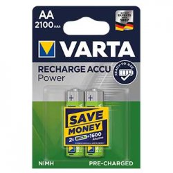 Pilhas Recarregáveis AA 1.2V 2100mAh Varta 2un 1961119