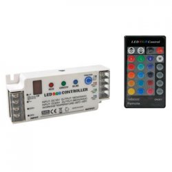 Controlador LED RGB com Controlo Remoto IR VELCHLSC1