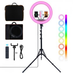 Ring Light 18 Pol RGB Profissional Suporte + Mala + Comando 7541061