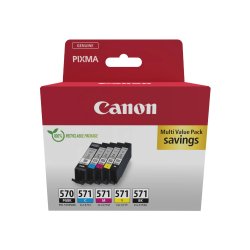 Pack Tinteiros Canon 570/571 Preto 4 Cores 0372C006 CAN0372C006