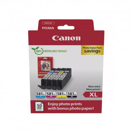 Pack Tinteiros Canon 581XL 4 Cores 2052C006 8,3ml CAN2052C006