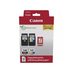 Pack Tinteiros Canon 540/541 Preto/Cor + Papel 5225B013 CAN5225B013