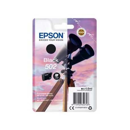 Tinteiro Epson 502 Preto C13T02V14010 4,6ml EPSC13T02V14010