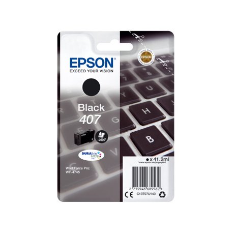 Tinteiro Epson 407 Preto C13T07U140 41,2ml 2600 Pág. EPSC13T07U140