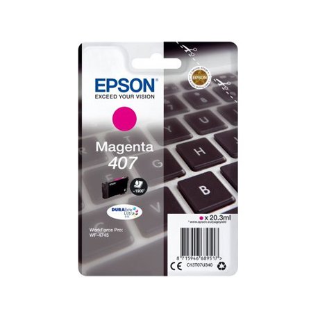 Tinteiro Epson 407 Magenta C13T07U340 20,3ml 1900 Pág. EPSC13T07U340