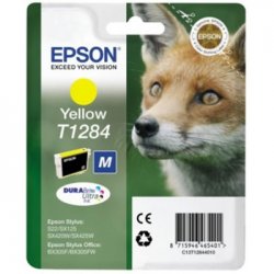 Tinteiro Epson T1284 Amarelo C13T12844011 3,5ml 225 Pág. EPSC13T12844010