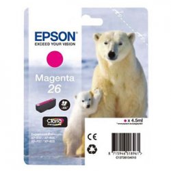 Tinteiro Epson 26 Magenta C13T26134010 4,5ml EPSC13T26134010