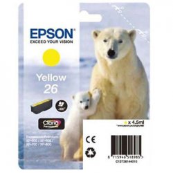 Tinteiro Epson 26 Amarelo C13T26144010 4,5ml EPSC13T26144010