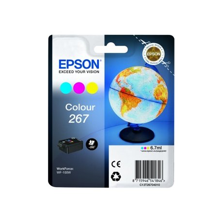 Tinteiro Epson 267 3 Cores C13T26704010 6,7ml 200 Pág. EPSC13T26704010