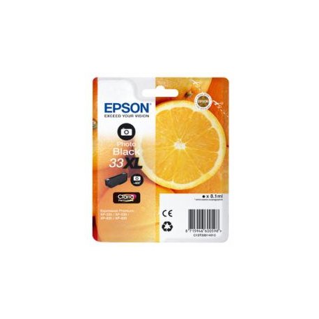 Tinteiro Epson 33XL Preto Foto C13T33614010 8.9ml 400 Pág. EPSC13T33614010