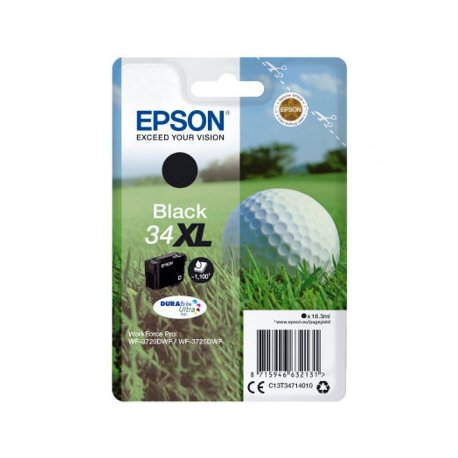 Tinteiro Epson 34XL Preto C13T34714010 16,3ml 1100 Pág. EPSC13T34714010