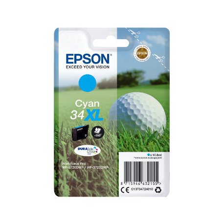 Tinteiro Epson 34XL Azul C13T34724010 10,8ml 950 Pág. EPSC13T34724010