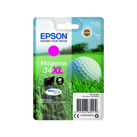 Tinteiro Epson 34XL Magenta C13T34734010 10,8ml 950 Pág. EPSC13T34734010