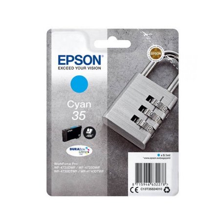 Tinteiro Epson 35 Azul C13T35824010 9,1ml 650 Pág. EPSC13T35824010