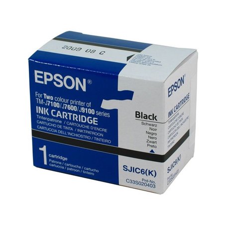 Tinteiro Epson SJIC6 Preto C33S020403 10000000 Caracteres EPSC33S020403