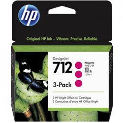 Pack Tinteiros HP 712 Magenta 3ED78A 29ml 3un HP3ED78A