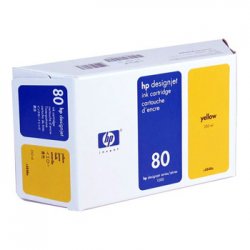 Tinteiro HP 80 Amarelo C4848A 350ml 4400 Pág. HPC4848A