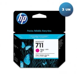 Pack Tinteiros HP 711 Magenta CZ135A 29ml 3un HPCZ135A