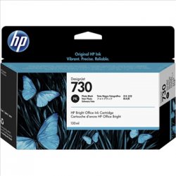 Tinteiro HP 730 Preto Foto P2V73A 300ml HPP2V73A