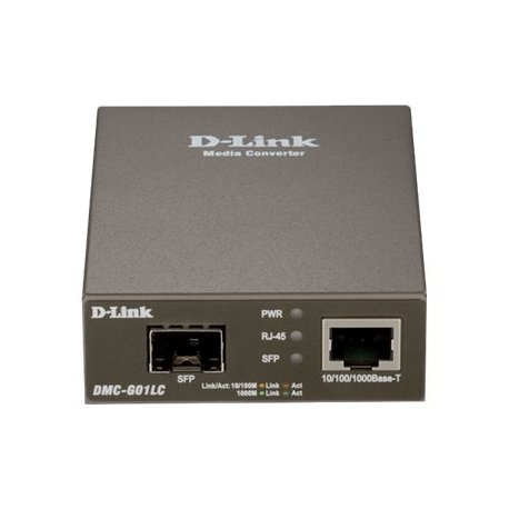 D-Link DMC G01LC - Conversor de media de fibra - 1GbE - 10Base-T, 1000Base-LX, 1000Base-SX, 1000Base-ZX, 100Base-FX, 100Base-TX