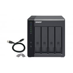 QNAP TR-004 - Matriz de disco rígido - 0 TB - 4 baias (SATA-300) - USB 3.2 Gen 1 (externo) TR-004