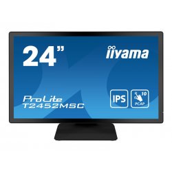 iiyama ProLite T2452MSC-B1 - Monitor LED - 24" (23.8" visível) - ecrã de toque - 1920 x 1080 Full HD (1080p) - IPS - 400 cd/m² 