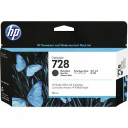 Tinteiro HP 728 Preto Matte 3WX25A 130ml HP3WX25A