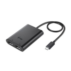 Adaptador i-tec USB-C 2x Displayport 4K Ultra HD compativel com Thunderbolt 3/4 Mac OS (1 monitor) C31DUAL4KDP