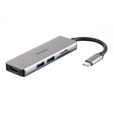 5-in-1 USB-C Hub HDMI/microSD Reader DUB-M530